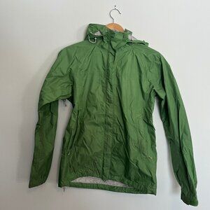 Mountain Equipment Co-Op. Womens. Zip Rain Jacket. Size Medium. Green Color.